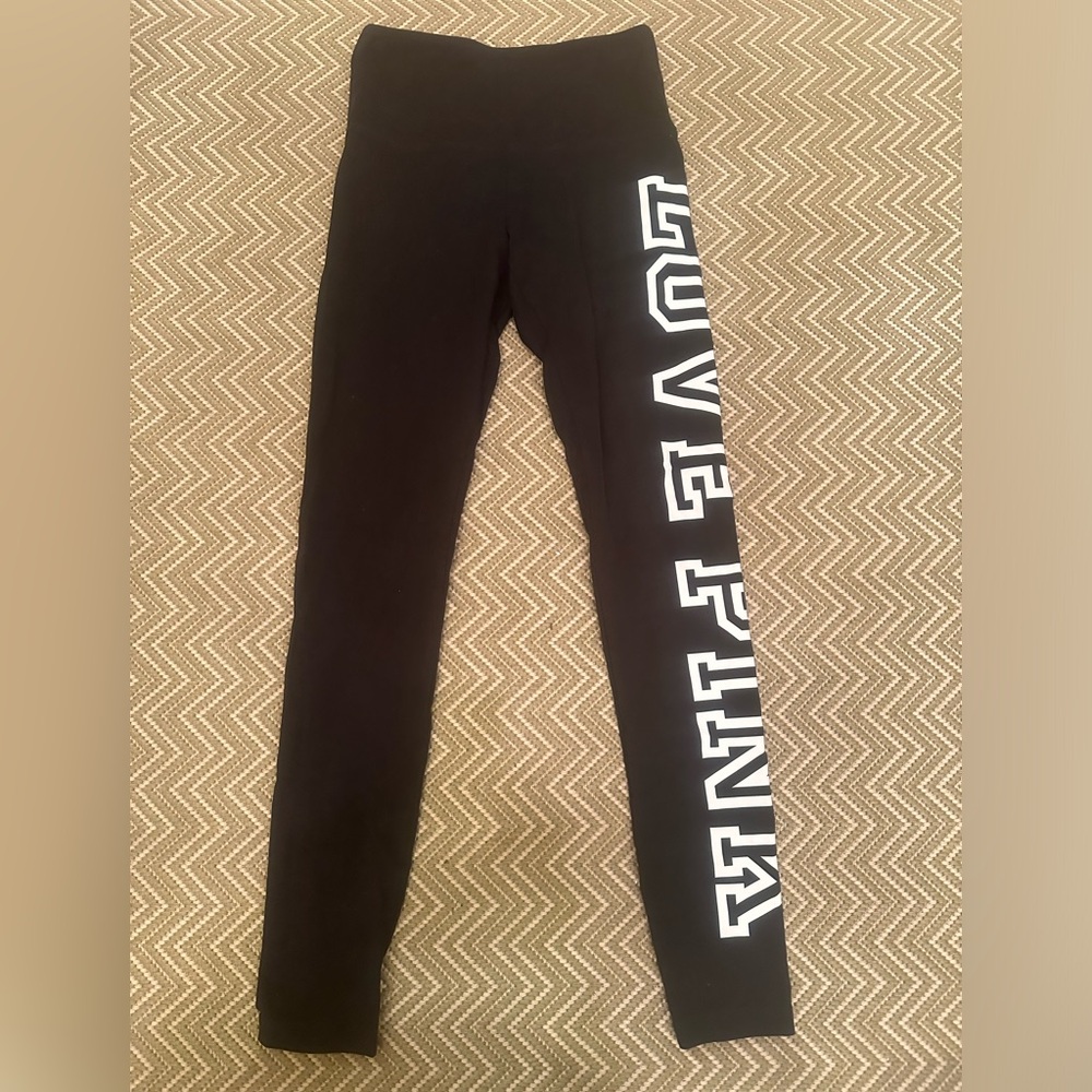 Pink Victoria’s Secret Yoga Pants Tights Leggings S- EXCELLENT Condition Black - Picture 4 of 7